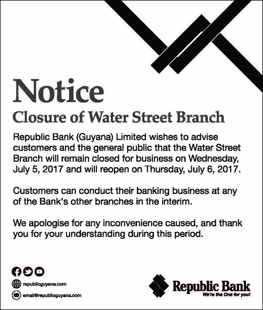 Water Street Branch Closure Republic Bank